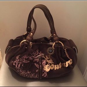 Juicy Couture Brown Suede Satchel Handbag